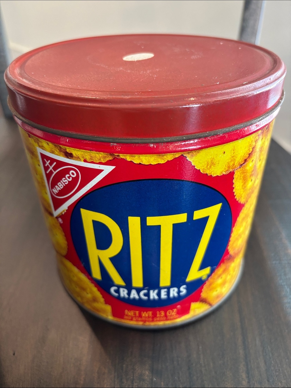 Vintage 1977 Nabisco Ritz Crackers Tin 13 oz with lid